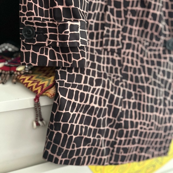 Y2K Relativity Black and Brown Trench Coat M - Picture 4 of 17